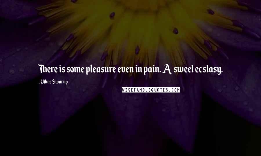 Vikas Swarup Quotes: There is some pleasure even in pain. A sweet ecstasy.