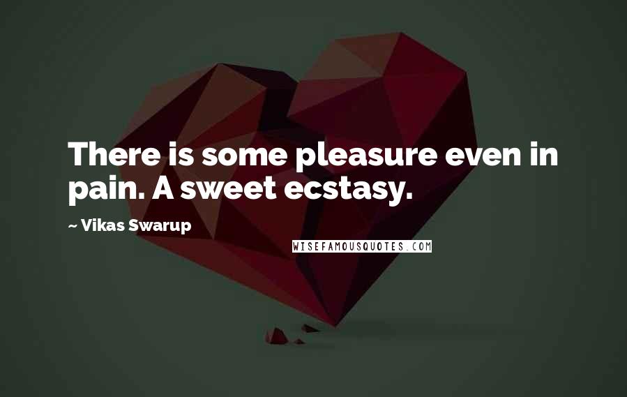 Vikas Swarup Quotes: There is some pleasure even in pain. A sweet ecstasy.