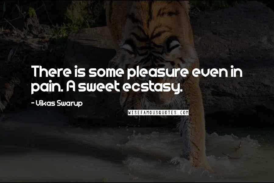 Vikas Swarup Quotes: There is some pleasure even in pain. A sweet ecstasy.