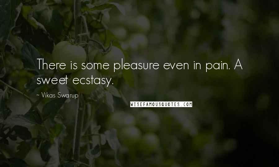 Vikas Swarup Quotes: There is some pleasure even in pain. A sweet ecstasy.