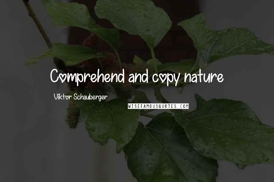 Viktor Schauberger Quotes: Comprehend and copy nature