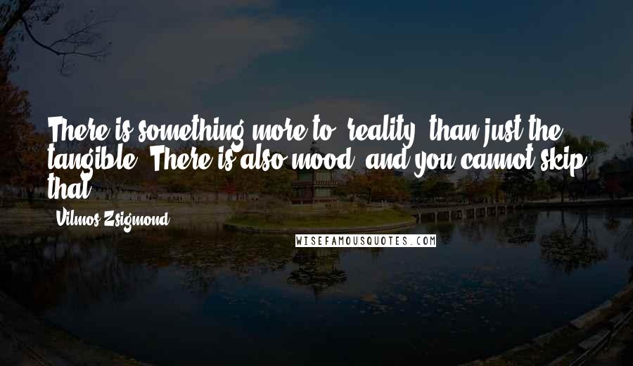 Vilmos Zsigmond Quotes: There is something more to "reality" than just the tangible. There is also mood, and you cannot skip that.