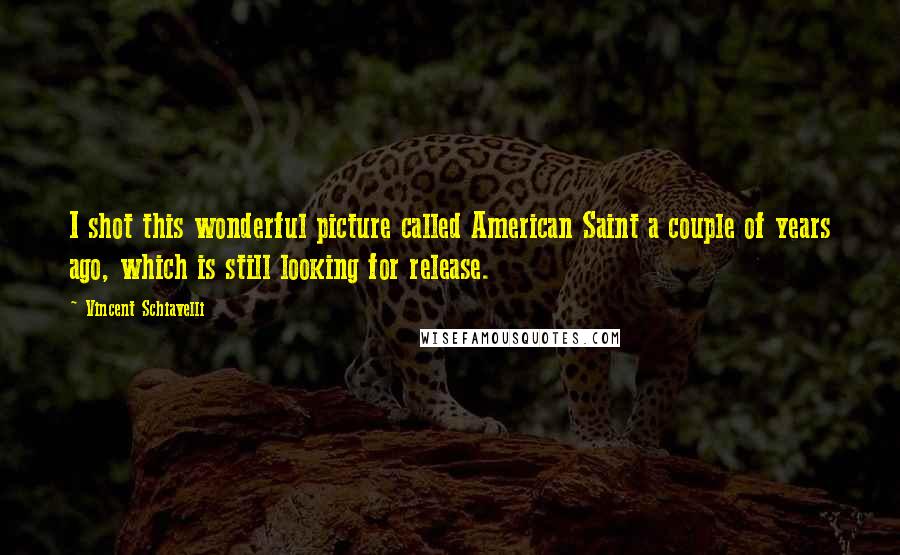 Vincent Schiavelli Quotes: I shot this wonderful picture called American Saint a couple of years ago, which is still looking for release.
