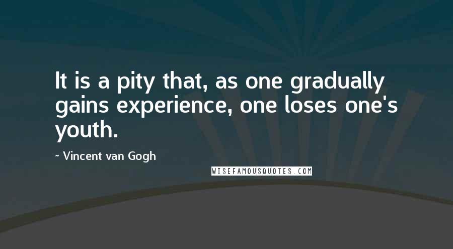 Vincent Van Gogh Quotes: It is a pity that, as one gradually gains experience, one loses one's youth.