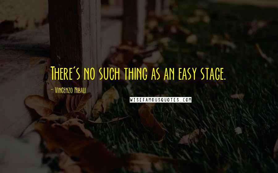 Vincenzo Nibali Quotes: There's no such thing as an easy stage.