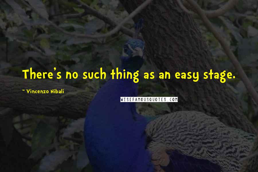 Vincenzo Nibali Quotes: There's no such thing as an easy stage.