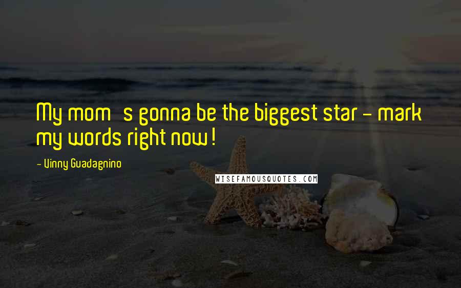 Vinny Guadagnino Quotes: My mom's gonna be the biggest star - mark my words right now!