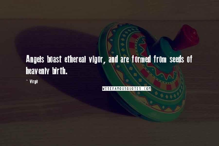 Virgil Quotes: Angels boast ethereal vigor, and are formed from seeds of heavenly birth.