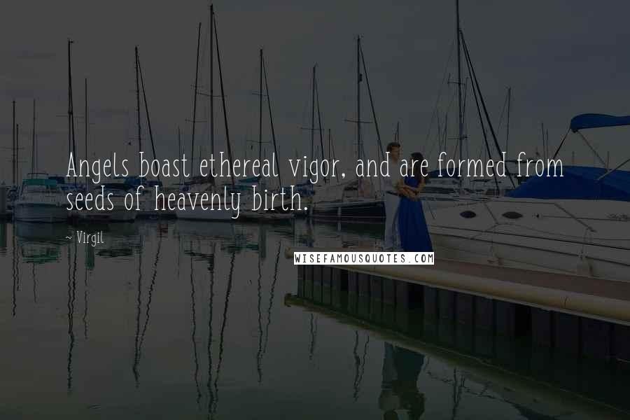 Virgil Quotes: Angels boast ethereal vigor, and are formed from seeds of heavenly birth.