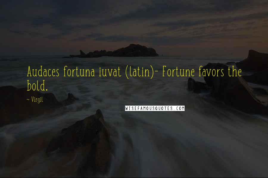 Virgil Quotes: Audaces fortuna iuvat (latin)- Fortune favors the bold.