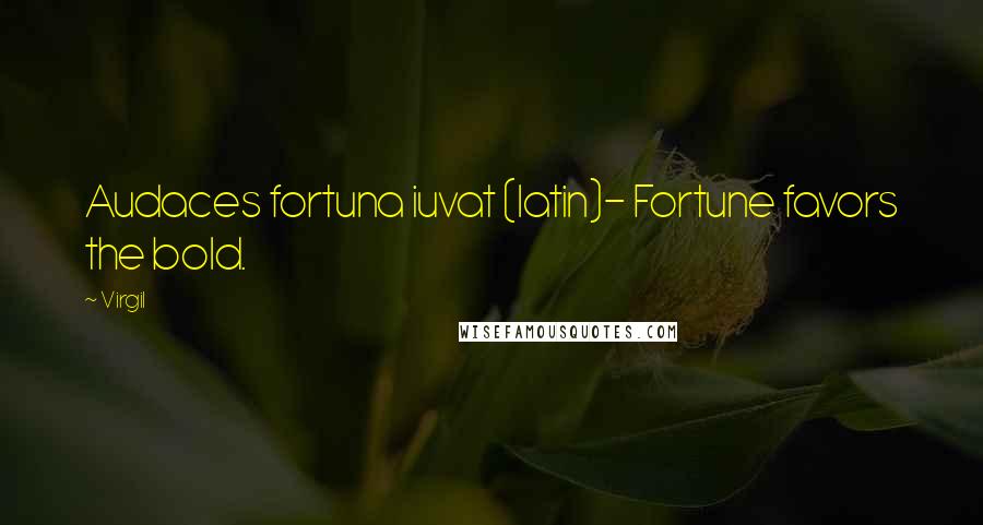 Virgil Quotes: Audaces fortuna iuvat (latin)- Fortune favors the bold.