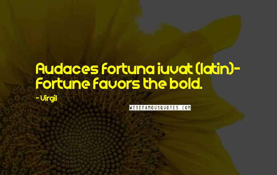 Virgil Quotes: Audaces fortuna iuvat (latin)- Fortune favors the bold.