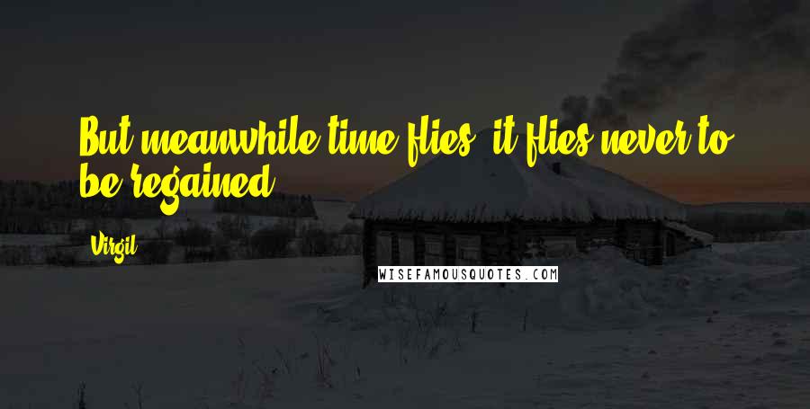 Virgil Quotes: But meanwhile time flies; it flies never to be regained.