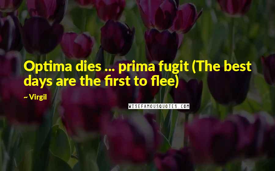 Virgil Quotes: Optima dies ... prima fugit (The best days are the first to flee)