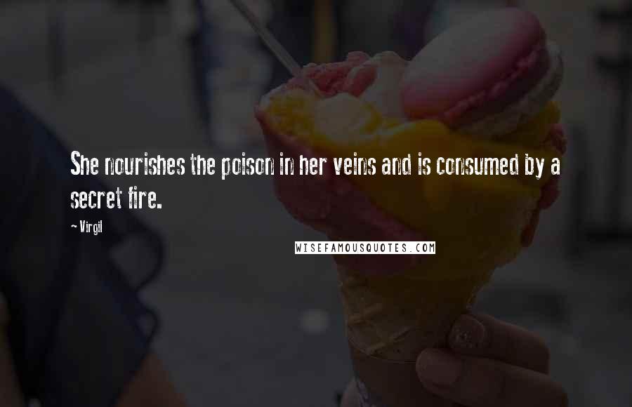 Virgil Quotes: She nourishes the poison in her veins and is consumed by a secret fire.