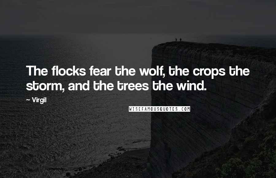 Virgil Quotes: The flocks fear the wolf, the crops the storm, and the trees the wind.