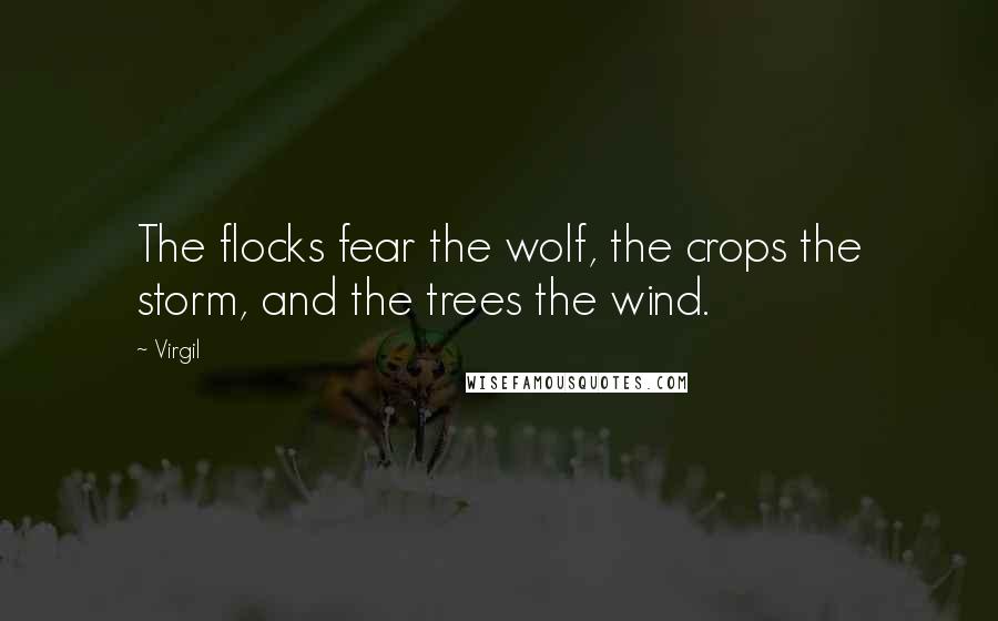 Virgil Quotes: The flocks fear the wolf, the crops the storm, and the trees the wind.