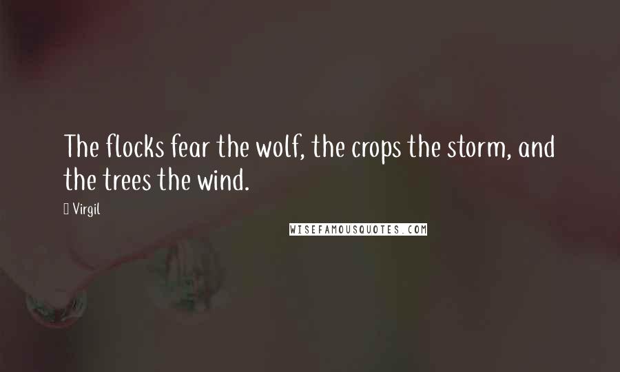 Virgil Quotes: The flocks fear the wolf, the crops the storm, and the trees the wind.