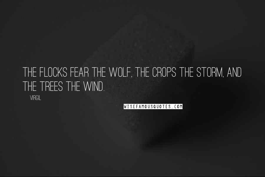 Virgil Quotes: The flocks fear the wolf, the crops the storm, and the trees the wind.