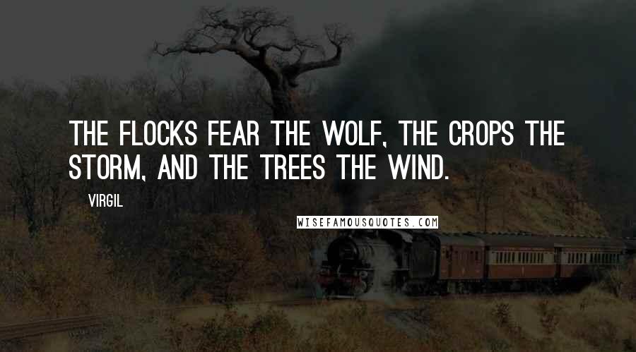 Virgil Quotes: The flocks fear the wolf, the crops the storm, and the trees the wind.