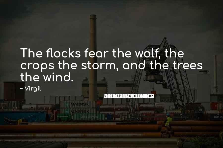 Virgil Quotes: The flocks fear the wolf, the crops the storm, and the trees the wind.