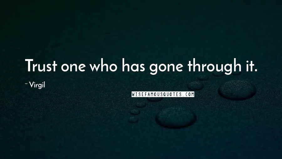 Virgil Quotes: Trust one who has gone through it.