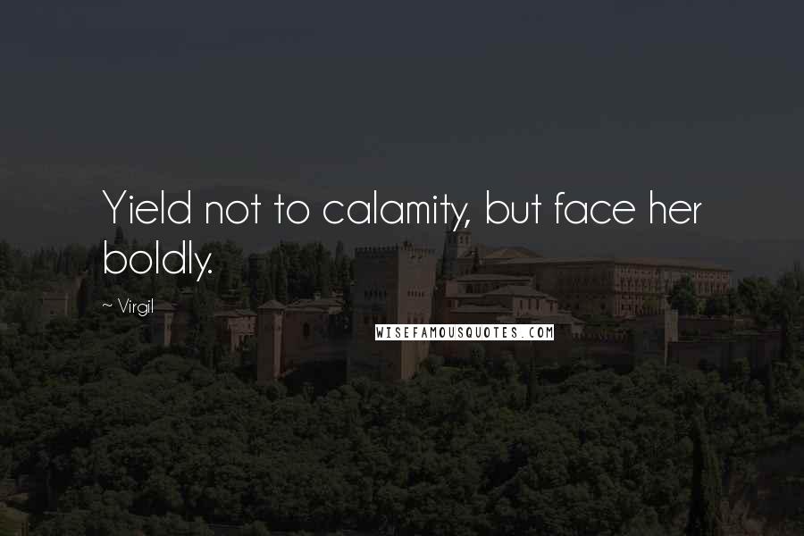 Virgil Quotes: Yield not to calamity, but face her boldly.