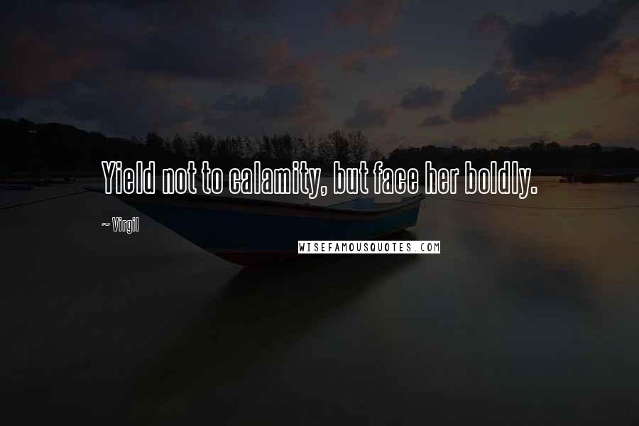 Virgil Quotes: Yield not to calamity, but face her boldly.