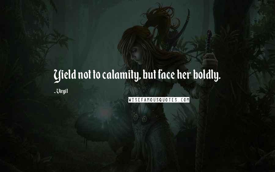 Virgil Quotes: Yield not to calamity, but face her boldly.