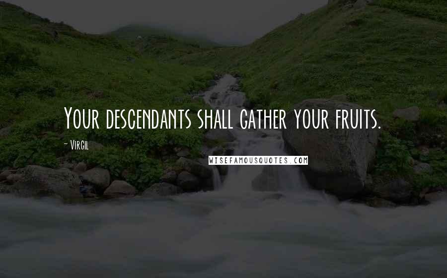 Virgil Quotes: Your descendants shall gather your fruits.