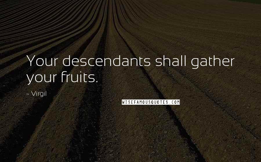 Virgil Quotes: Your descendants shall gather your fruits.