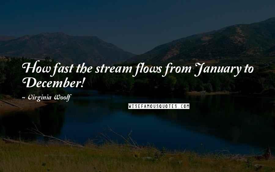 Virginia Woolf Quotes: How fast the stream flows from January to December!