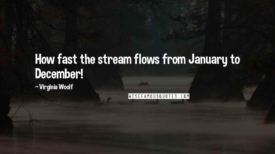 Virginia Woolf Quotes: How fast the stream flows from January to December!