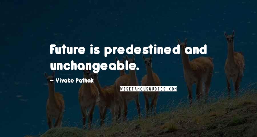 Vivake Pathak Quotes: Future is predestined and unchangeable.