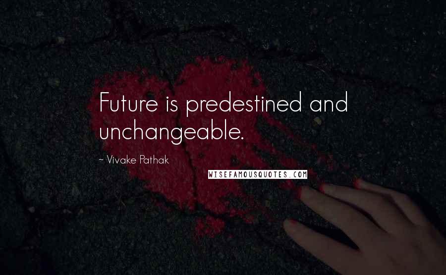 Vivake Pathak Quotes: Future is predestined and unchangeable.