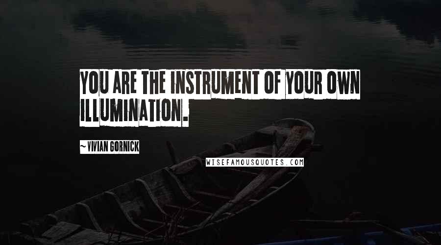 Vivian Gornick Quotes: You are the instrument of your own illumination.