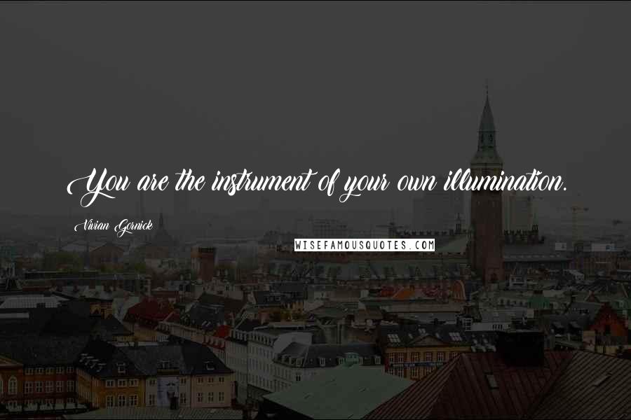 Vivian Gornick Quotes: You are the instrument of your own illumination.