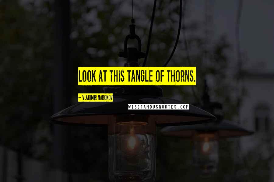 Vladimir Nabokov Quotes: Look at this tangle of thorns.