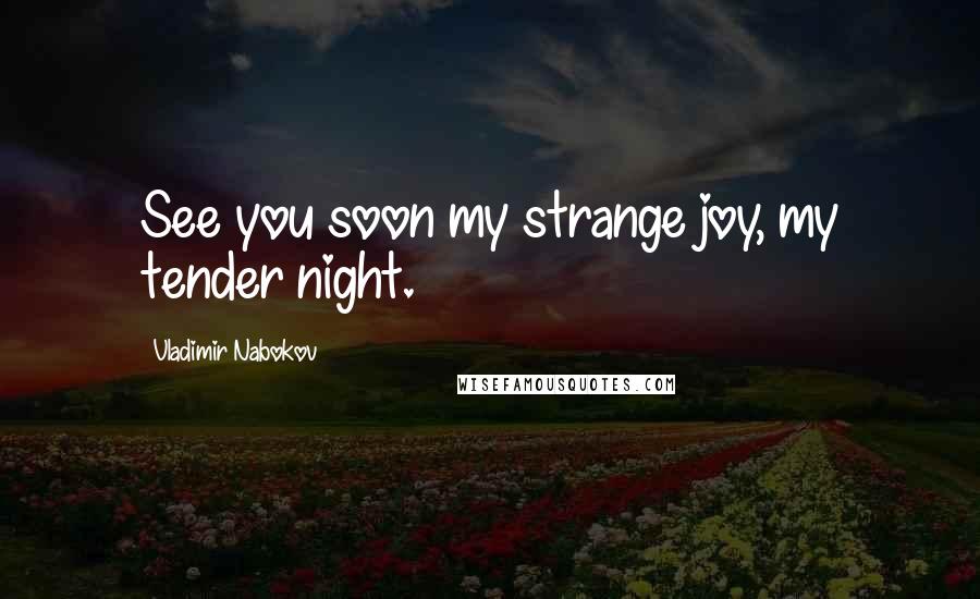 Vladimir Nabokov Quotes: See you soon my strange joy, my tender night.
