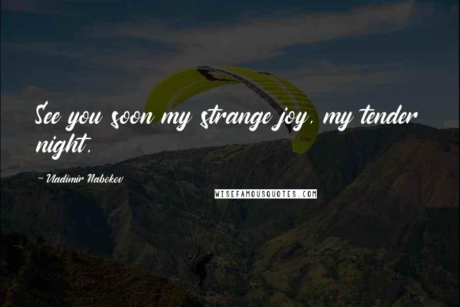 Vladimir Nabokov Quotes: See you soon my strange joy, my tender night.