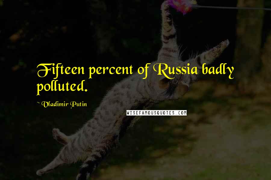 Vladimir Putin Quotes: Fifteen percent of Russia badly polluted.
