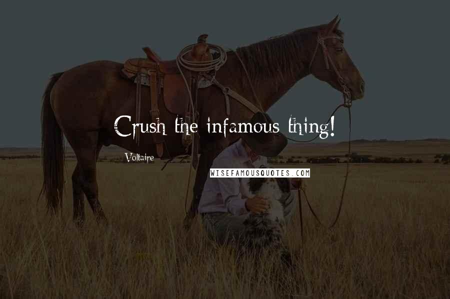 Voltaire Quotes: Crush the infamous thing!
