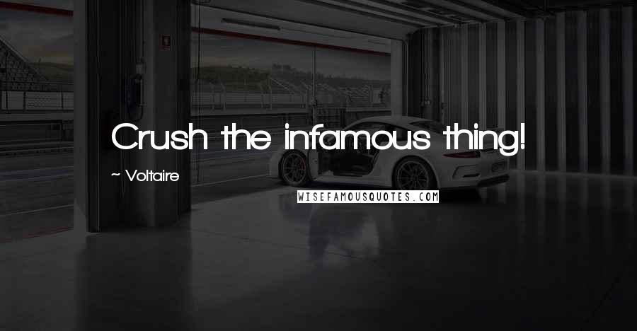 Voltaire Quotes: Crush the infamous thing!