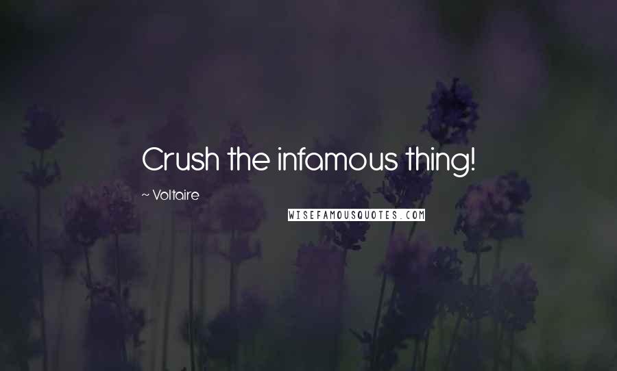 Voltaire Quotes: Crush the infamous thing!