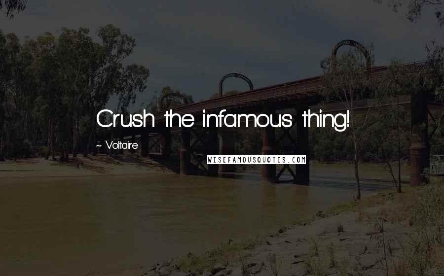 Voltaire Quotes: Crush the infamous thing!