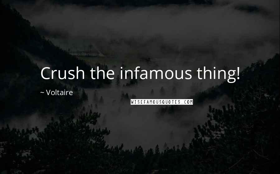 Voltaire Quotes: Crush the infamous thing!
