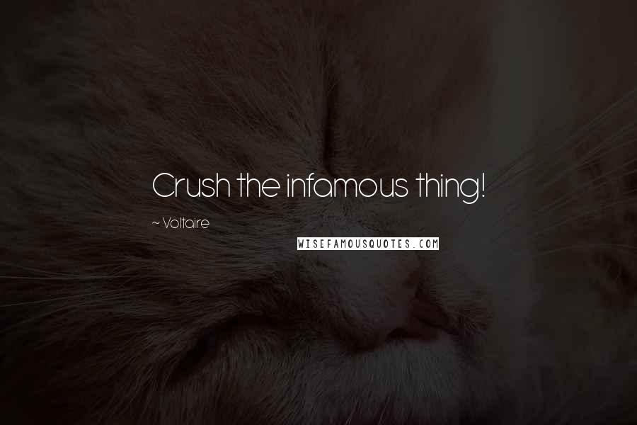 Voltaire Quotes: Crush the infamous thing!