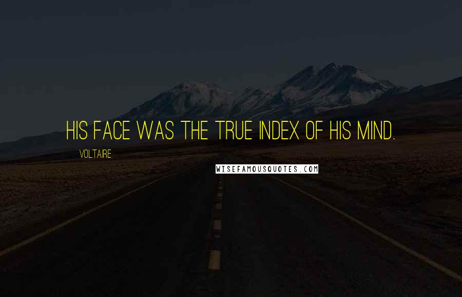 Voltaire Quotes: His face was the true index of his mind.