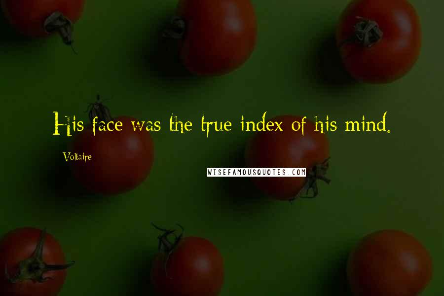 Voltaire Quotes: His face was the true index of his mind.
