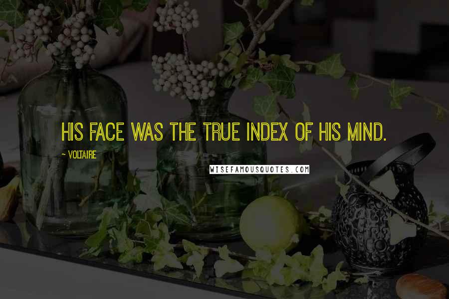 Voltaire Quotes: His face was the true index of his mind.